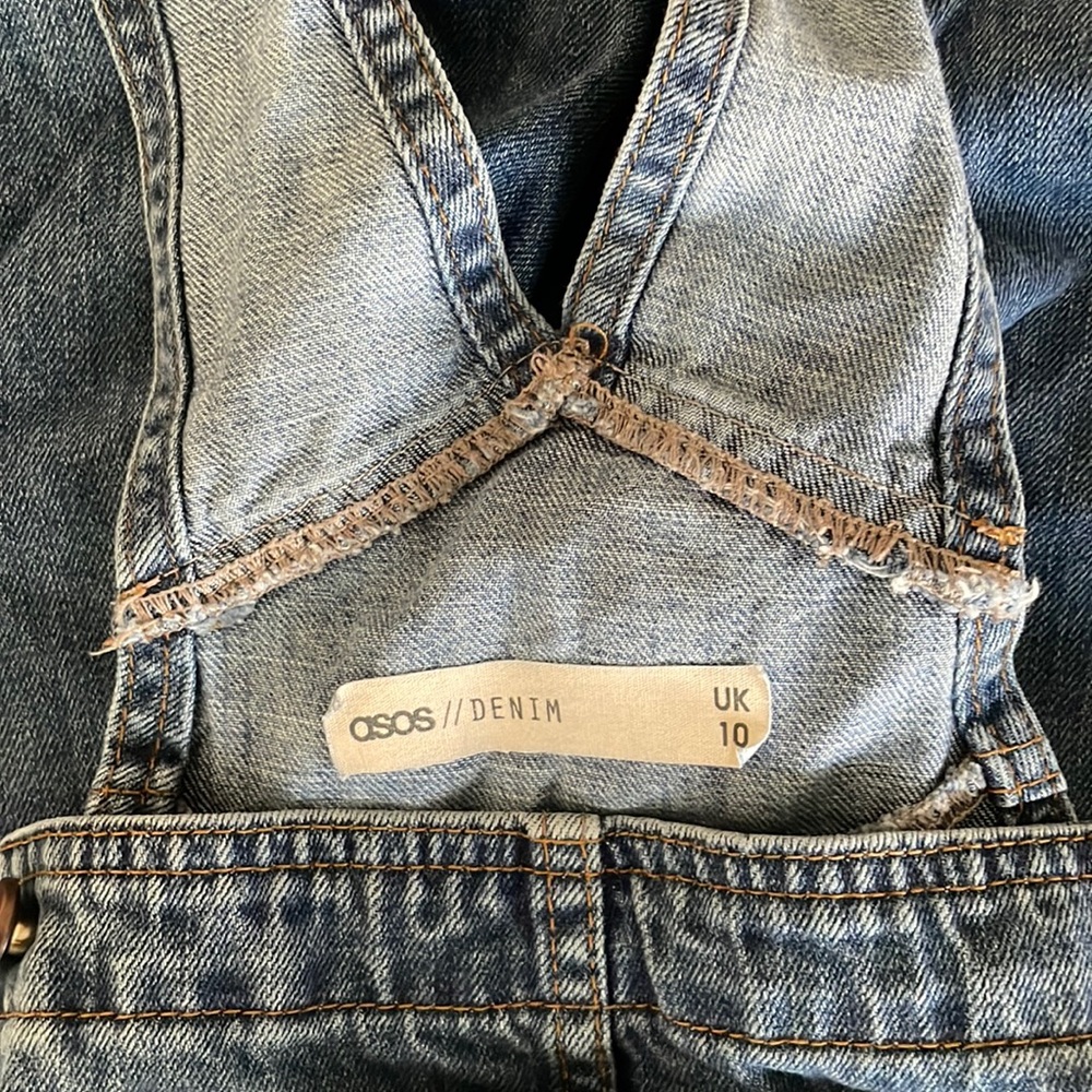 ASOS straight leg overalls in rigid denim